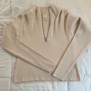 Size S Women's Beige Half-Zip top